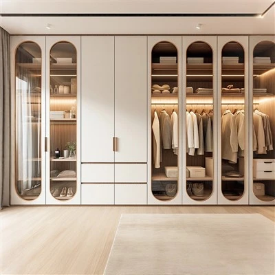 Gloine droimneach Tógtha-i Wardrobe