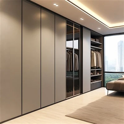 Urlár Liath Minimalist Go Uasteorainn Tógtha i Wardrobe
